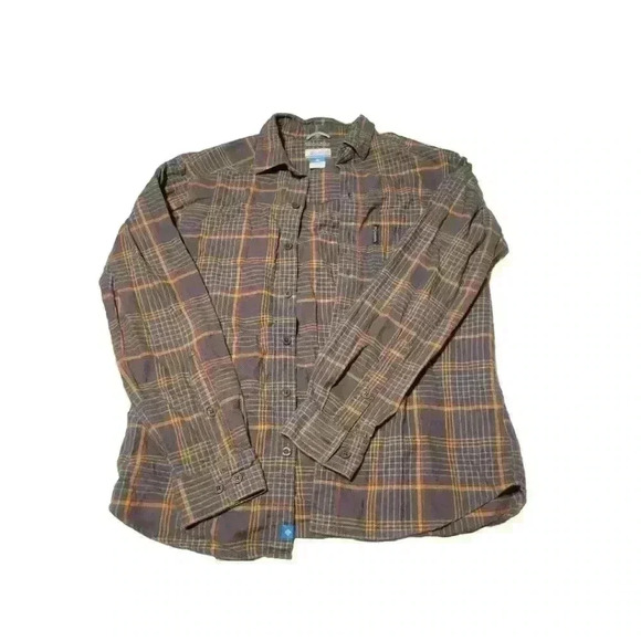 Plaid Omni-wick Advanced Evaporation Flannel Shirt by Columbia, Size S - Picture 1 of 4